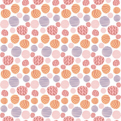 Doodle pebbles seamless pattern. Cute brick wall background. Hand drawn stone endless wallpaper.