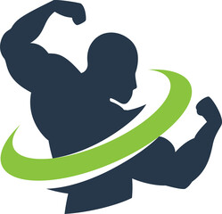 Fitness Body Builder Logo