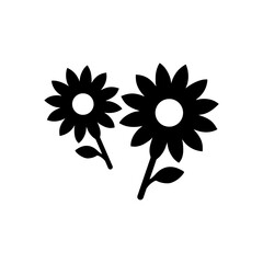 Fototapeta premium Sunflowers icon isolated on white background
