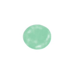 Green Circle Watercolor