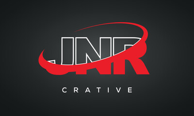 JNR letters typography monogram logo , creative modern logo icon with 360 symbol