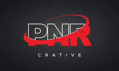 PNR letters typography monogram logo , creative modern logo icon with 360 symbol