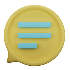 speech bubble 3d icon illustration