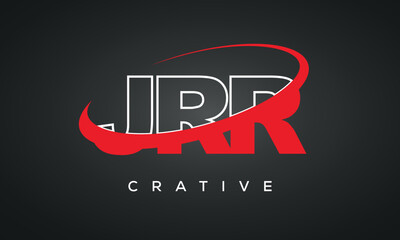 JRR letters typography monogram logo , creative modern logo icon with 360 symbol