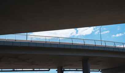 Naklejka premium A fragment of a large bridge overpass
