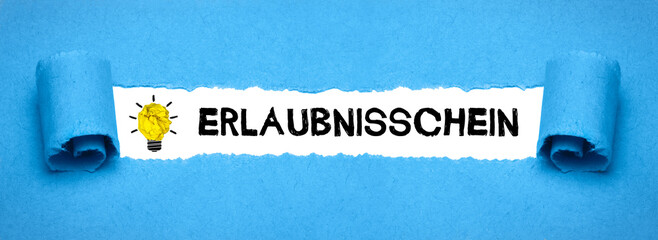 Erlaubnisschein