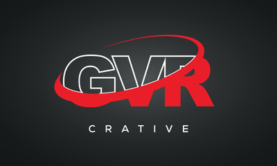 GVR letters typography monogram logo , creative modern logo icon with 360 symbol 