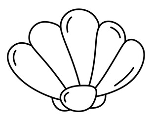 Seashell line icon outline