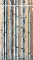 Fototapeta premium Aerial photo of Xuzhou Railway Station and Peace Bridge full of freight trains in Xuzhou City, Jiangsu Province, China