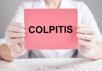 Colpitis word, female vaginal disease