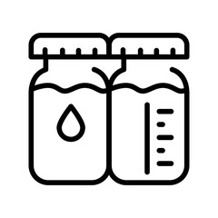 Donor breast milk olor line icon. Pictogram for web page
