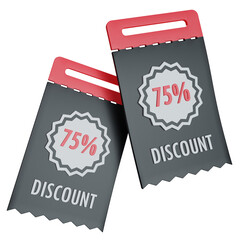 discount coupon 3d icon illustration