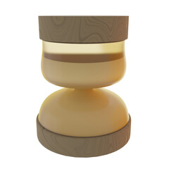 3d illustration hourglass icon with game theme