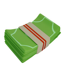 3d illustration money icon with game theme