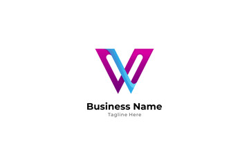 abstract letter W for business logo