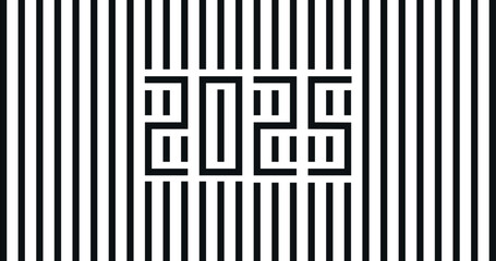 Happy new year 2025 vector background. Cover of card for 2025.