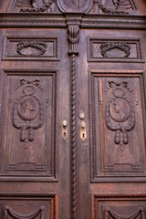Old style door in the town of Germany.