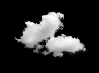 White clouds on black background.