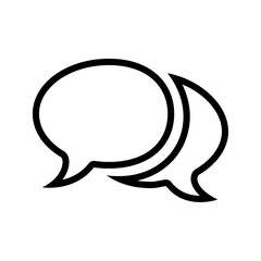 FAQ, conversation or dialogue outline vector icon