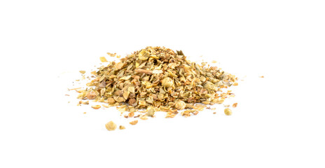 Dried Oregano on isolated on white background