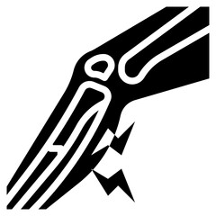 BROKEN ANKLE glyph icon