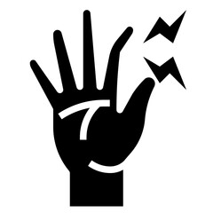 BROKEN FINGER glyph icon