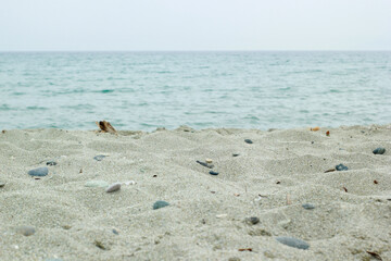 white beach and turquoise sea