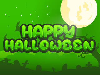 Halloween background green for banner background and etc