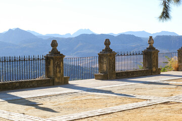panoramic terrace in Ronda, Andalusia, Spain