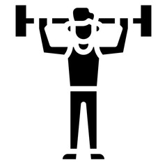 WEIGHT LIFTING glyph icon