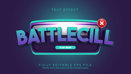 Battlecry Game UI Text Effect Font Type