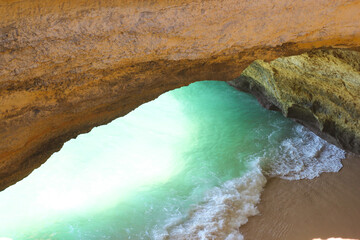 Benagil beautiful cave in algarve region