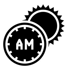 AM glyph icon