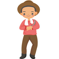 man farmer, agricultural Cartoon character illustrations