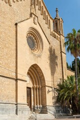 Fototapeta na wymiar Parish church of the Majorcan town of Arta