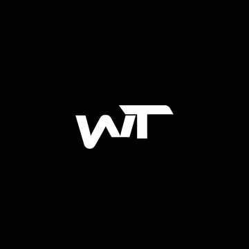 WT WT Logo Design, Creative Minimal Letter WT WT Monogram
