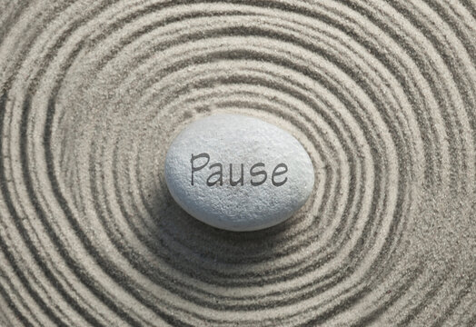 Zen stone pause concept