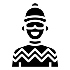 MAN glyph icon