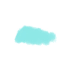 cyan watercolor brushstroke