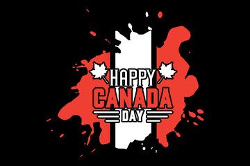 Happy Canada day, thanksgiving day t-shirt design