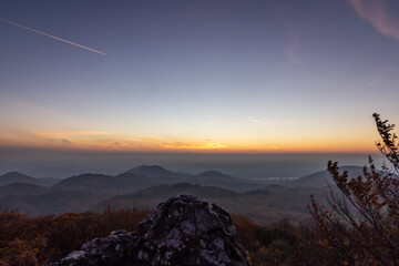 sunrise in the mountains