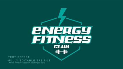 Energy Fitness Logo Text Effect Font Type