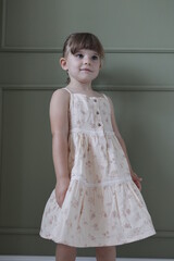 portrait of a little child in a dress in ruse bulgaria 
