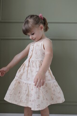 portrait of a little child in a dress in ruse bulgaria 