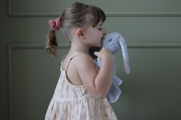 portrait of a little child in a dress in ruse bulgaria 