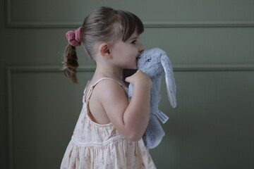 portrait of a little child in a dress in ruse bulgaria 