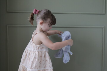 portrait of a little child in a dress in ruse bulgaria 