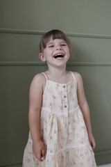 portrait of a little child in a dress in ruse bulgaria 