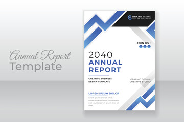Modern abstract colorful business annual report cover template