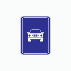 Parking Area Symbol. Place to Parking Vehicles - Vector.